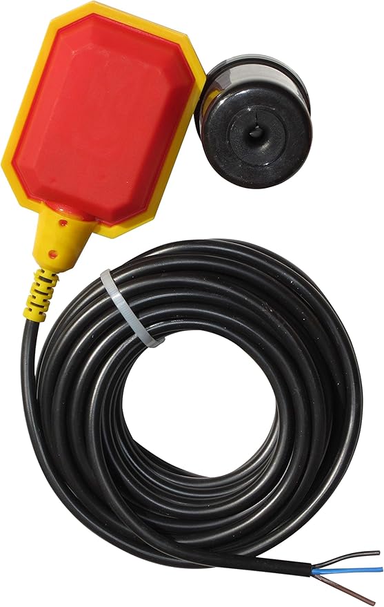 Float Switch for Sump Pump -33-Foot Water Level Sensor with Honeywell Microswitch and Adjustable Tether Length for Ground Water Bilge Pump and Water Tank – Non-Corrosive PP Casing, Rated to 13 Amps
