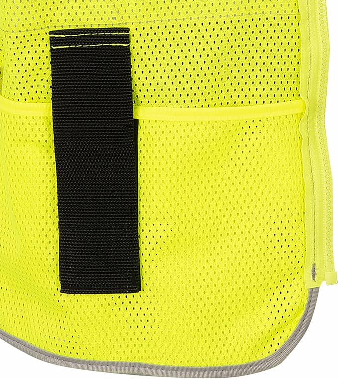 Pioneer Hi Vis Safety Vest for Men & Women - Reflective Cooling Mesh - 8 Pockets - Class 2 - Construction, Traffic, Security