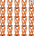Hercicy 30 Pcs Reflective Vest High Visibility Safety Vests, Adjustable Running Gear Straps Lightweight Reflector for Construction (Orange)