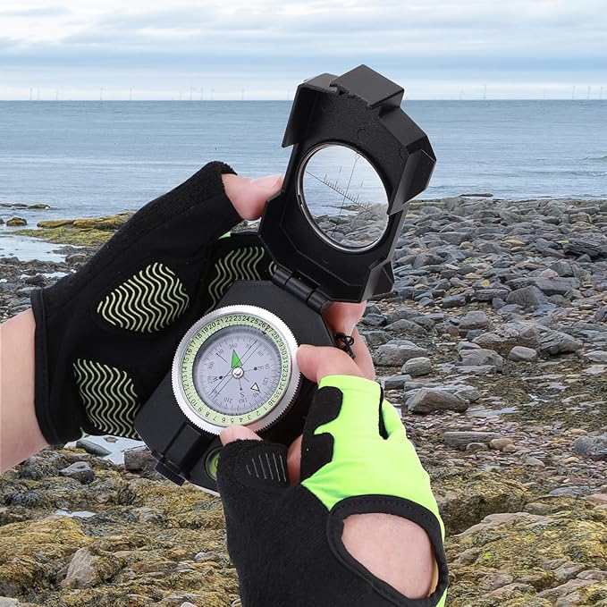 Sportneer Compass Survival Hiking Military Waterproof Lensatic Compass with Inclinometer for Camping Hunting