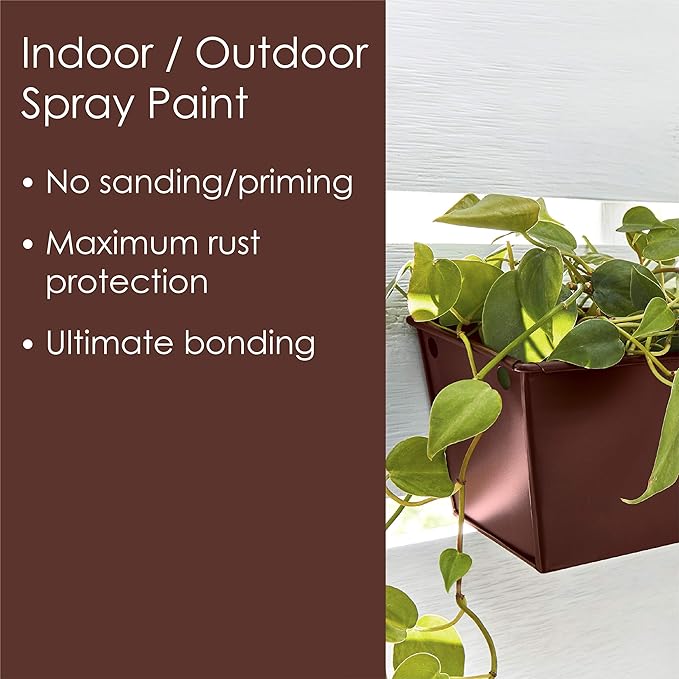 Krylon Fusion All-In-One Adhesive Spray Paint for Indoor/Outdoor Use, 12 oz, Espresso