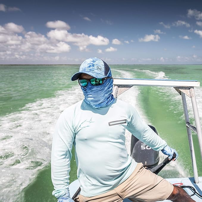 Buff CoolNet UV Neck Gaiter, UPF 50 Sun Protection, Breathable, Versatile, Quick Dry Face Mask, Solid Colors, Adult Size