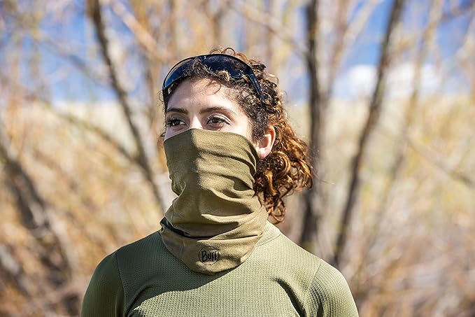 Buff CoolNet UV Neck Gaiter, UPF 50 Sun Protection, Breathable, Versatile, Quick Dry Face Mask, Solid Colors, Adult Size