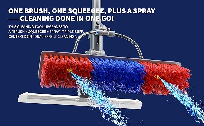 YouSJ 24FT Adjustable Water Fed Solar Panel Cleaning Kit,Window Cleaning Tool,Telescopic Solar Panel Cleaning Brush with Extension Pole & Outdoor
