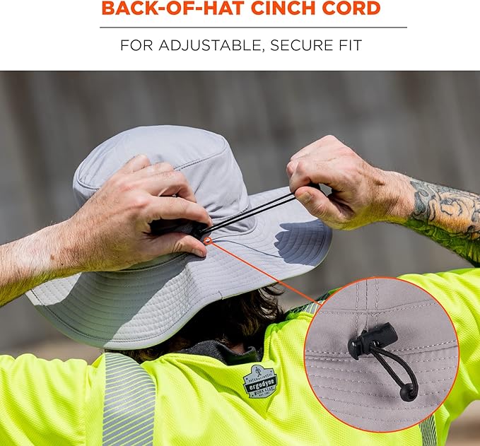 Ergodyne Chill Its 8939 Cooling Bucket Hat, 2" Brim, UPF 50+ Sun Protection