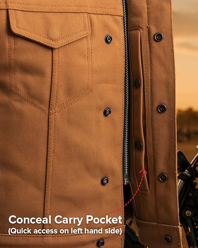 First Mfg Co - Lowside - Mens Motorcycle Biker Riding Canvas, Leather, Twill, Perforated Leather Vest