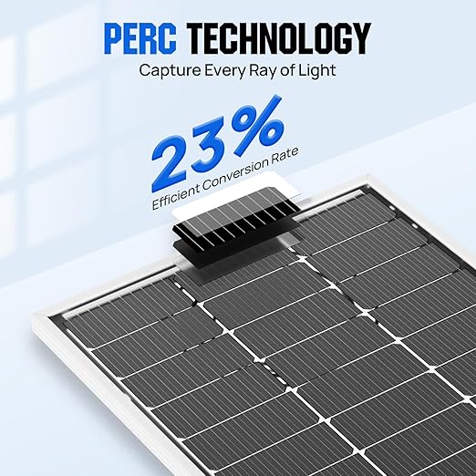ECO-WORTHY 200 Watt Bifacial Solar Panel 2pcs 100 Watt Monocrystalline Solar Panel Module Off Grid PV Power for Home, Camping, Boat, Shed Farm, RV,12V/24V Battery