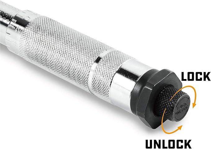 Powerbuilt Dual Drive Torque Wrench, 3/8 and 1/2 Inch Drives, 10ft Lbs, 19-inches Long, 10-150 Feet Range, Micrometer Style Torque Ranges 944001