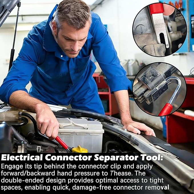 Electrical Connector Separator Tool 13120 for Car Truck, Automotive Electrical Terminal Connector Separator Removal Tools
