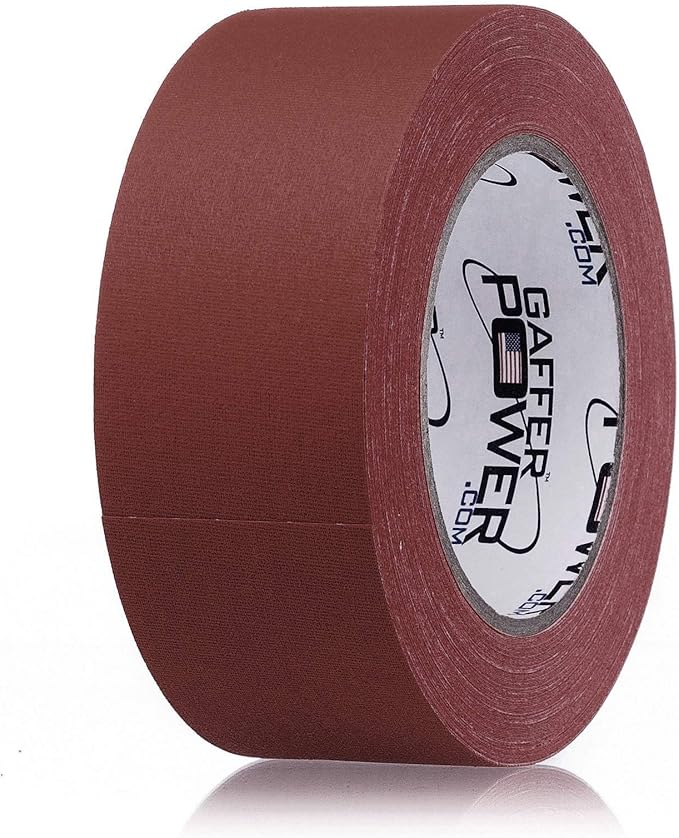Gaffer Power Proudly Made in The USA, Real Professional Grade Gaffer Tape, Heavy Duty Gaffers Tape, Non-Reflective, Multipurpose. 2 Inches x 30 Yards, Burgundy