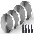 Black Butyl Seal Putty Tape - 1/8" x 3/4" x 30 ft (4-Pack) - Camper/RV Window Repair, EPDM Rubber Roof Pipe Patching, Pool & Boat Sealing