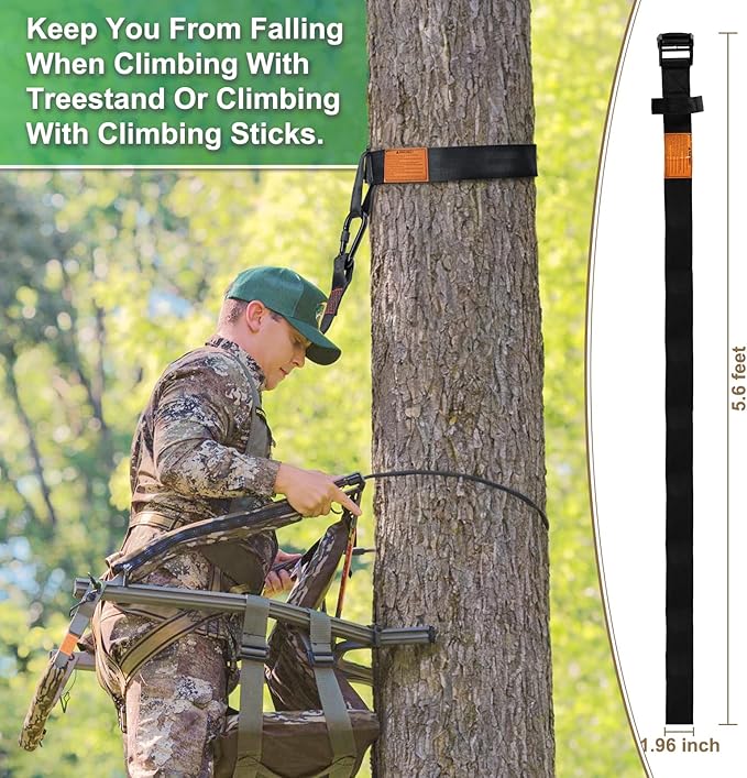Tree Strap Hunting, Hunting Safety Harness Tree Strap, Tree Stand Safety Strap, Make Hunting Safer and Easier