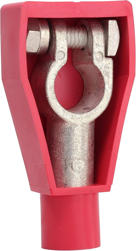Fastronix Red and Black Top Post Style Flexible Battery Terminal Cover