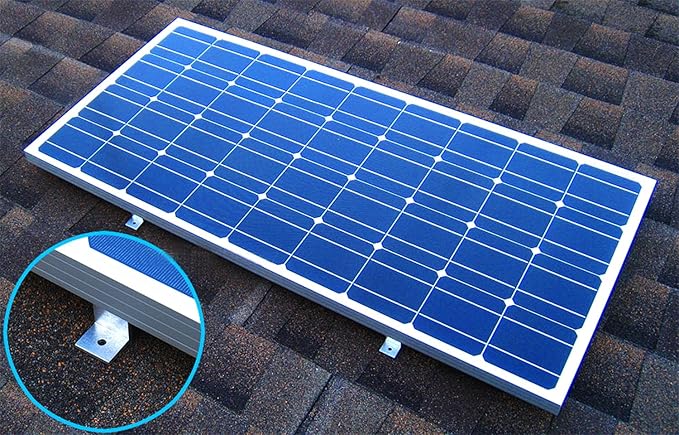 iJDMTOY 10 Sets (40pcs) Bulk Solar Panel Z Shape Mounting Brackets Compatible with RV Boat Off Grid and Household Flat Roof or Wall Mount