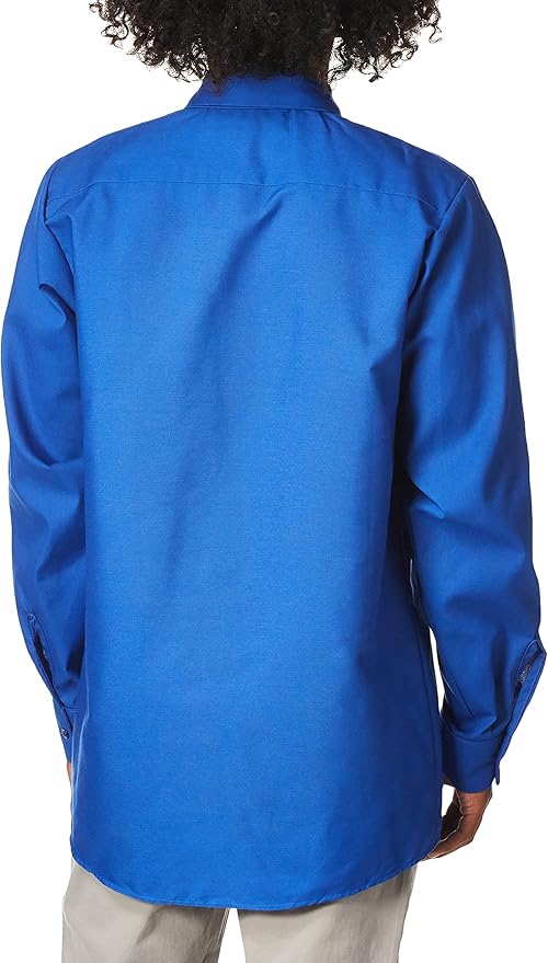 Red Kap Men's Long Sleeve Industrial Work Shirt | Moisture Wicking Button Up, Wrinkle Resistance Fights Fading & Stains