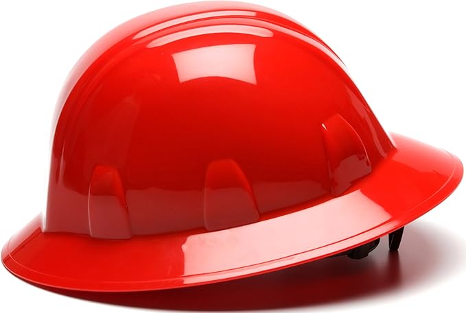 Pyramex Safety SL Series Full Brim Hard Hat 4-Point Ratchet Suspension