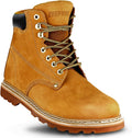 Work Boots for Men Soft Toe – 6inch Leather Boots for Construction Rubber Sole Working botas de trabajo para hombre, “Tank” Workboots