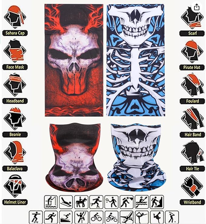 Neck Gaiter Masks Tube Scarf,Seamless Bandanas Buffs Gators,Ourdoor Face Mask Face Covering Multi Headwear