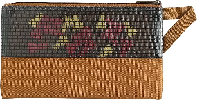 Carhartt Utility Zipper Pouch Set, Durable Water Repellent Organizers Sold in Sets of Three, Carhartt Brown