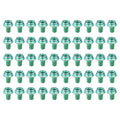 PATIKIL 5/32 x 1/4 Inch Thread Ground Screws, 50 Pack Green Electrical Grounding Screw Hex Phillips Head Flanged for Home Electrical Lamp