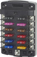 Blue Sea Systems 5034 ST Blade Fuse Block 12 Circuit, 100 Amps