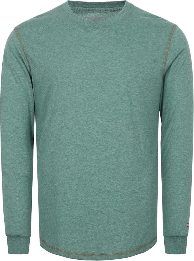 TICOMELA FR Shirts for Men 4oz Lightweight Flame Resistant Crewneck T-Shirts 100% Cotton Fire Retardant Henley Shirts