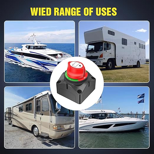 Nilight 1-2-Both-Off Battery Switch, 12V-48V Disconnect Master Cutoff Switches for Marine Boat Car RV ATV UTV Vehicle, Waterproof Heavy Duty Isolator