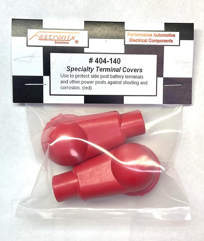 Fastronix Side Post Battery Terminal Cover Set USA Made (Red)