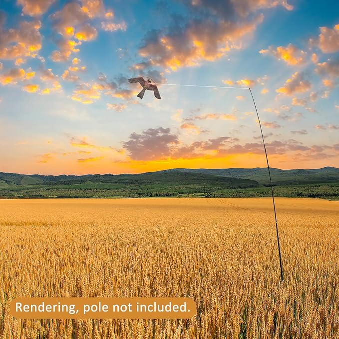 eyijklzo Bird Scarer Flying Kite Crops Farm Flying Bird Hawk Flying Kite, Only Red Kite