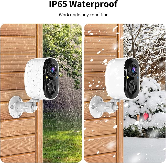 2K FHD Smart Wireless Security Camera Outdoor,Solar Powered WiFi Camera for Home Security with Color Night Vision, Motion Detection, 2-Way Audio, Weatherproof, Cloud/SD Storage (2.4GHz Only)