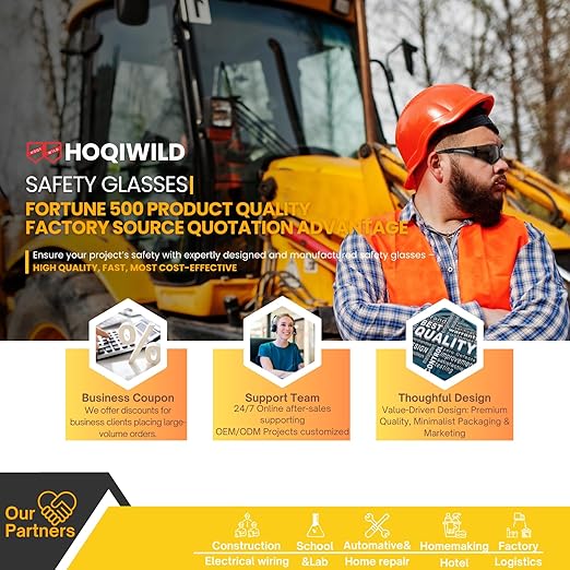 ANSI Z87.1 Tinted Safety Glasses Bulk 80 pack, Safety Sunglasses for men and women, Scratch & Impact Resistant UV protection sunglasses for Construction, Outdoor Sports & Work