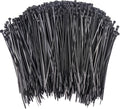 1000 Pcs Black Zip Ties, 3 Inch Small Self-Locking Nylon Cable Ties, Premium Thin Plastic Wraps Wire Ties for Indoor and Outdoor (Black)