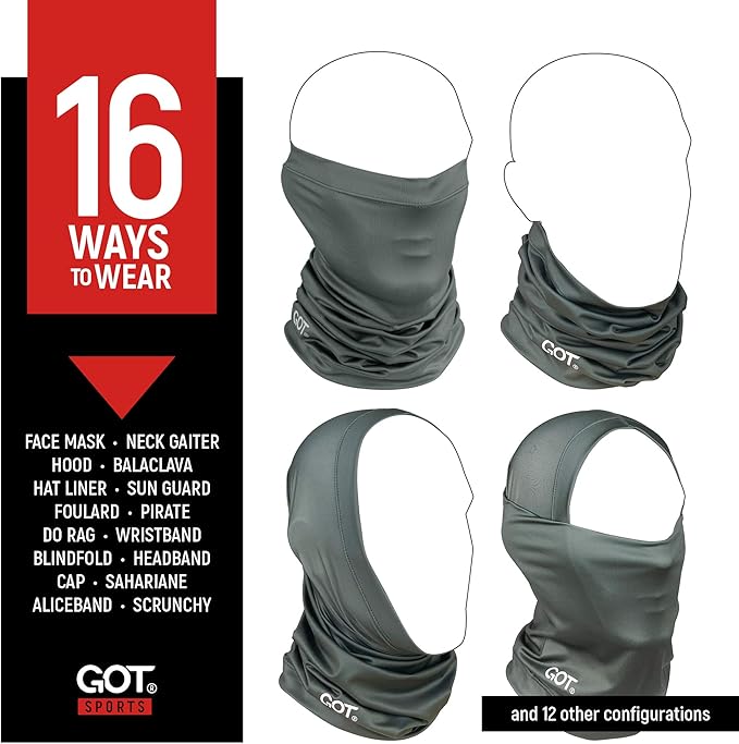 GOT Sports UPF 50+ Fishing Neck Gaiter - UV Face Mask Sun Protection for Men & Women - Camo SPF Face Cover Gator
