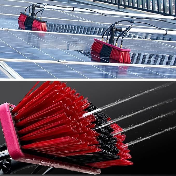 Window Cleaning Brush Head for Solar Panel Washing Water Flow Through（Without Pole） (brush-350)
