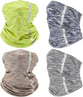 SATINIOR 4 Pcs Neck Gaiter for Men Reflective Face Mask Cover, UV Sun Protection Neon Balaclava Hi Vis Bandana for Work