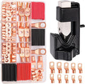 Taiss 160PCS Battery Cable Ends with Hammer Lug Crimper Tool,AWG 2/4/6/8/10/12 Gauge copper lugs assortment,Copper Wire Lugs,Copper Ring Terminals Connectors with Heat Shrink