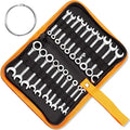 Mini Wrench Set Metric and SAE 20 Pcs Ignition Wrenches 4-11mm & 5/32" to 7/16" Open End Box End Wrench Set with Key Ring, Combination Wrench Sets with Zipper Bag