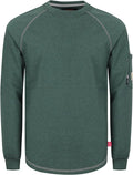 BOCOMAL FR Shirts Heather Series 6oz Flame Resistant T Shirt NFPA2112 CAT2 Fire Retardant Crew Work Shirt