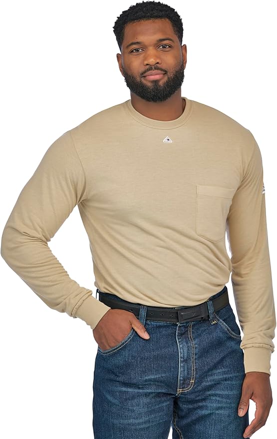 Bulwark FR Men's Fire Resistant Long Sleeve Lightweight T-Shirt