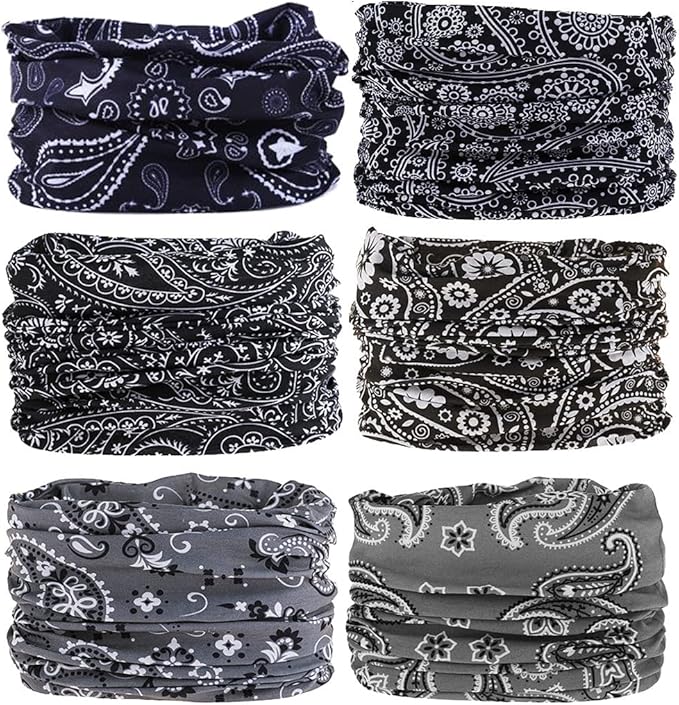 Neck Gaiter Face Cover Bandana Mask Scarf, Breathable Sun& Dust-proof for Cycling Running Fishing Hiking