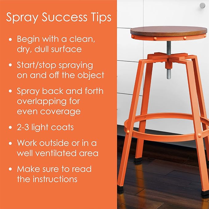 Krylon Fusion All-In-One Adhesive Spray Paint for Indoor/Outdoor Use, 12 oz, Popsicle Orange