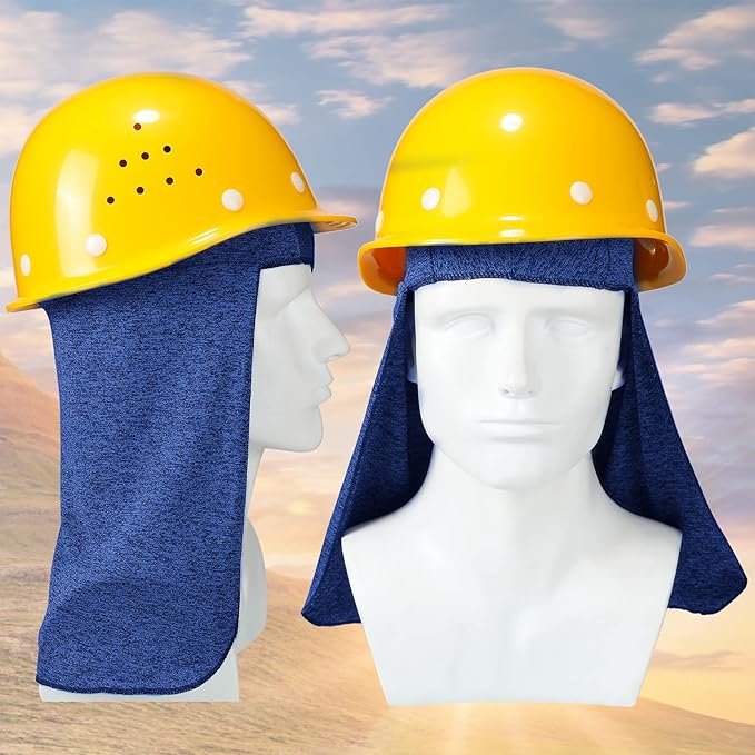 Sintege 6 Pieces Hard Hat Sun Shade Cooling Skull Cap Sun Neck Protector Quick Dry Neck Shade for Women Men