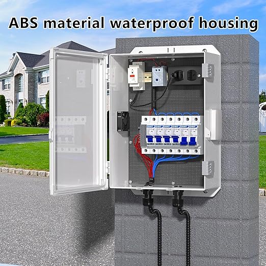 ABS Electrical Enclosure Box with Power Outlet & Thermostat, Ventilated Design for Heat Dissipation, Indoor & Outdoor Use (18.3" H* 12.7" L* 6.5" W)