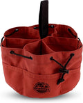 Graintex 18 Pockets Grab Bag Rip-stop Canvas Drawstring Closure, Small Part Organizer Pouch, Small Tools, Screws, Parts, Parachute Tool Bag for Efficient Storage - Rust