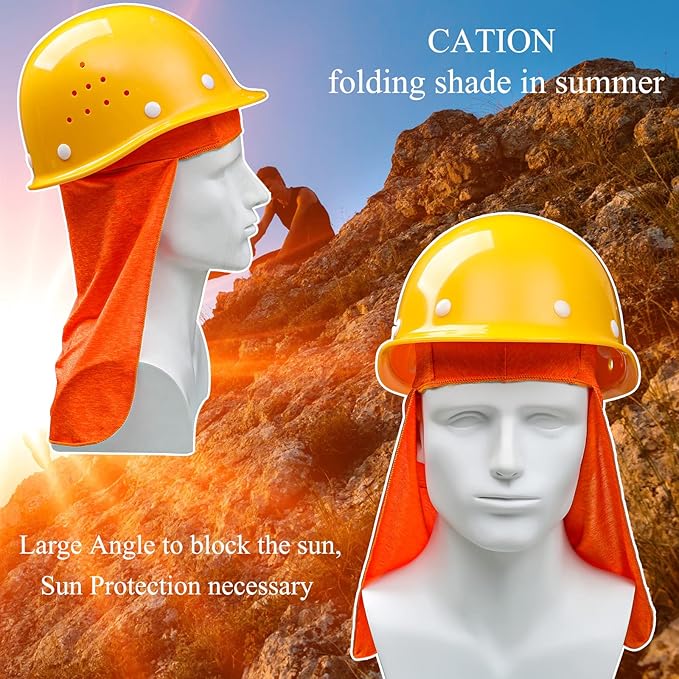 Sintege 6 Pieces Hard Hat Sun Shade Cooling Skull Cap Sun Neck Protector Quick Dry Neck Shade for Women Men