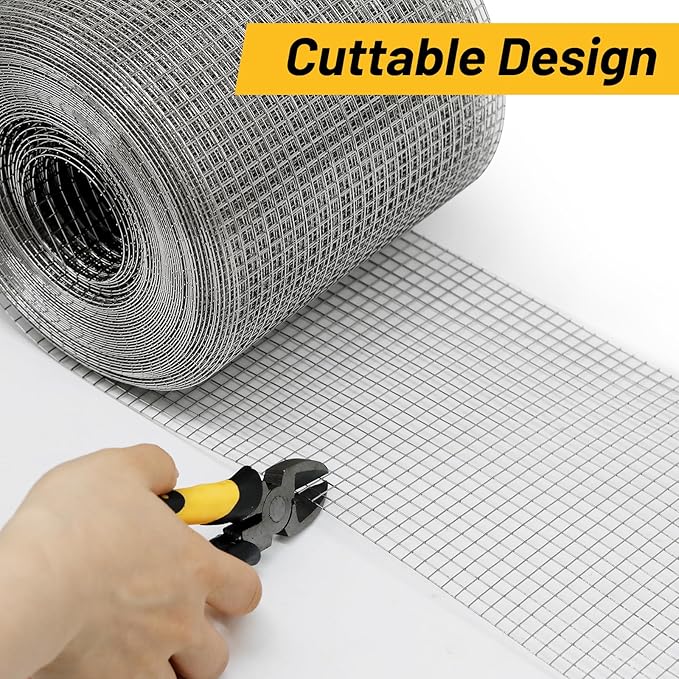 6" Stainless Steel Mesh Roll, 6in x 50FT Gutter Guard Leaf Filter for Rain Gutters, Solar Panel Bird Guard Mesh & Critter Guard Fence