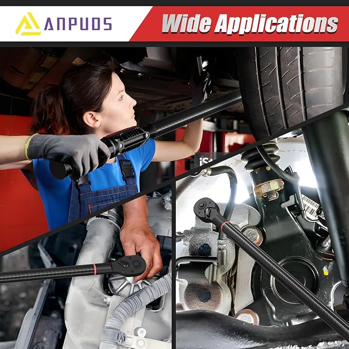 Digital Torque Wrench 3/4" Drive, 6.6-442.9 Ft.lb/9-600Nm, Carbon Fiber Tube, ±1% Accuracy, Heavy Duty Precision Torque Wrench Digital for Automotive, Trucks, Industrial & Mechanical Repairs