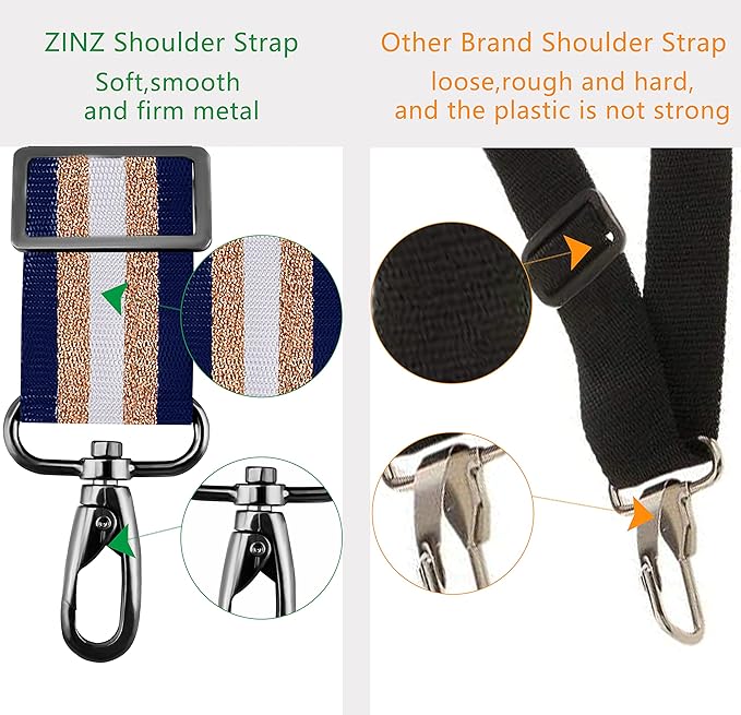 ZINZ Bag Shoulder Strap, Padded Adjustable Shoulder Strap Replacement