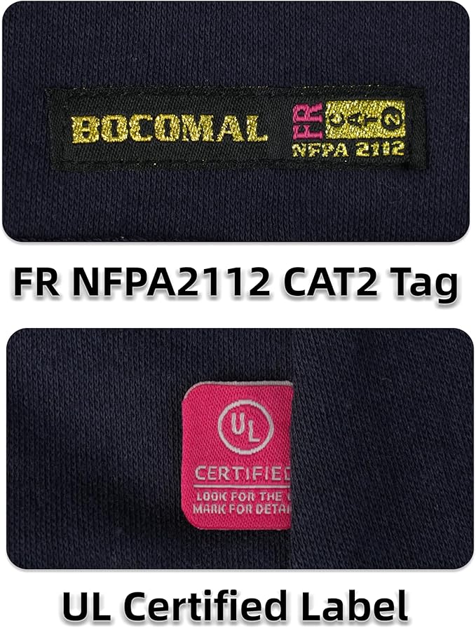 BOCOMAL FR Flame Resistant Balaclava Face Mask Arc Rated NFPA2112 CAT2 Helmet Liner Covering Hood for Welding