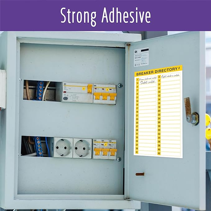 10 Sheets Breaker Panel Labels & 7 Breaker Catalog Stickers, Waterproof Durable Self-Adhesive Electrical Stickers